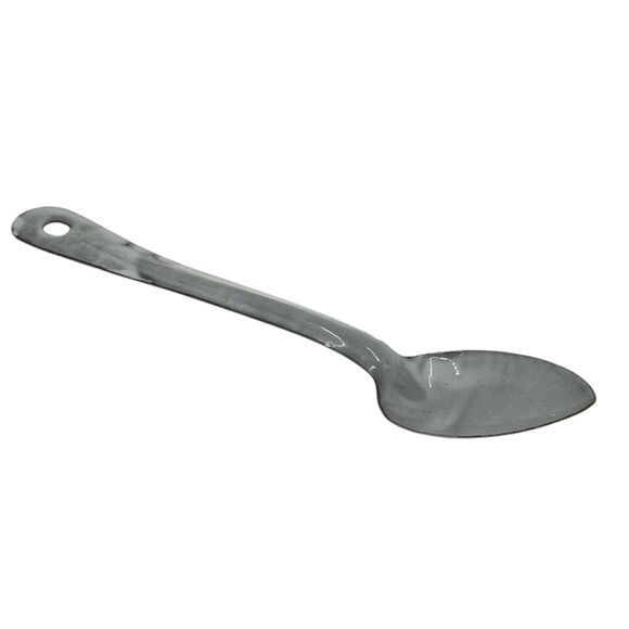 Vintage Gray‎ Graniteware Spoon Large Farmhouse Kitchen Cookware Serving - Picture 2 of 7